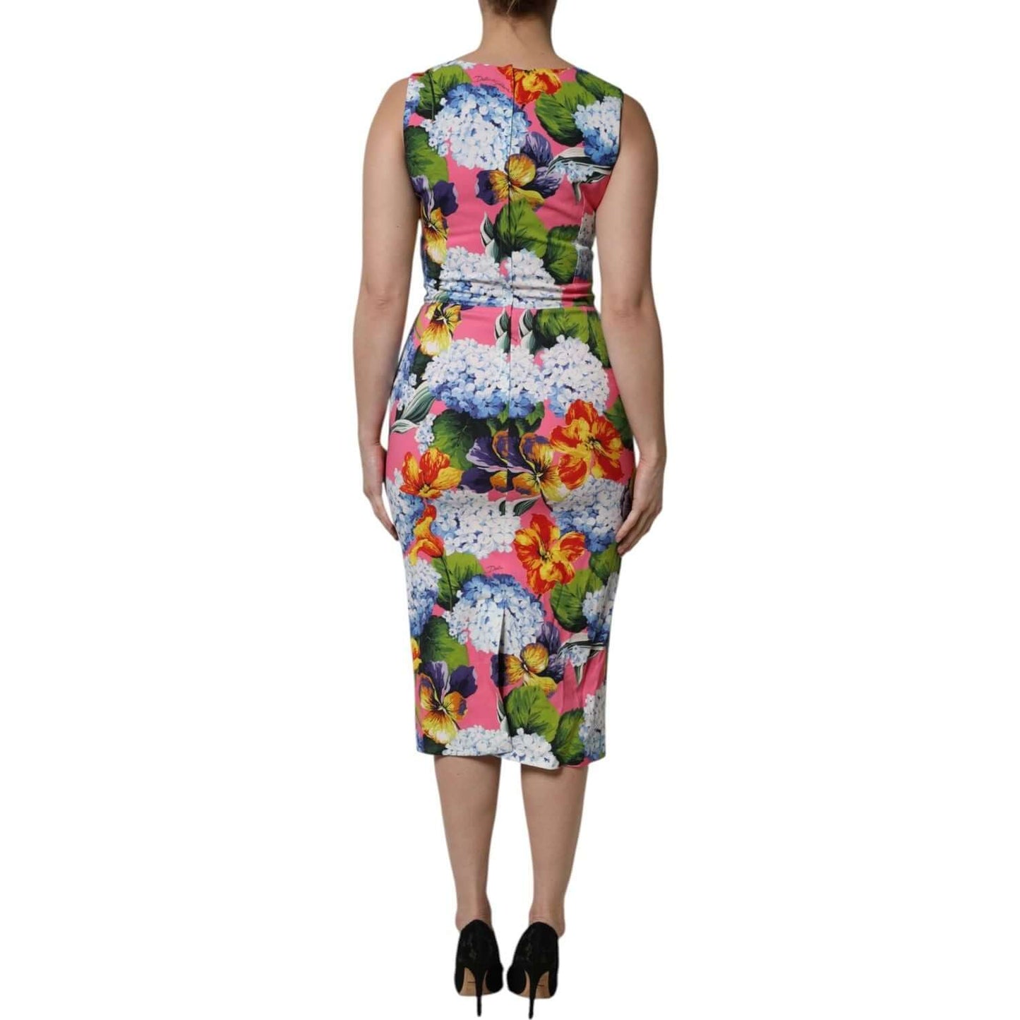 Dolce & Gabbana Multicolor Floral Sleeveless Sheath Dress DR81657-36