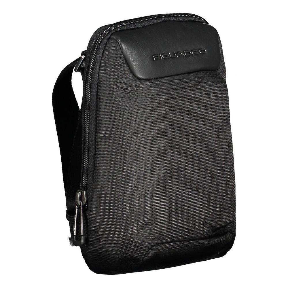 Piquadro Black Recycled Polyethylene Men Shoulder Bag