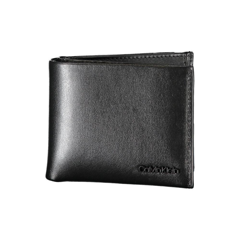 Calvin Klein Elegant Black Leather Dual-Compartment Wallet CA-26045