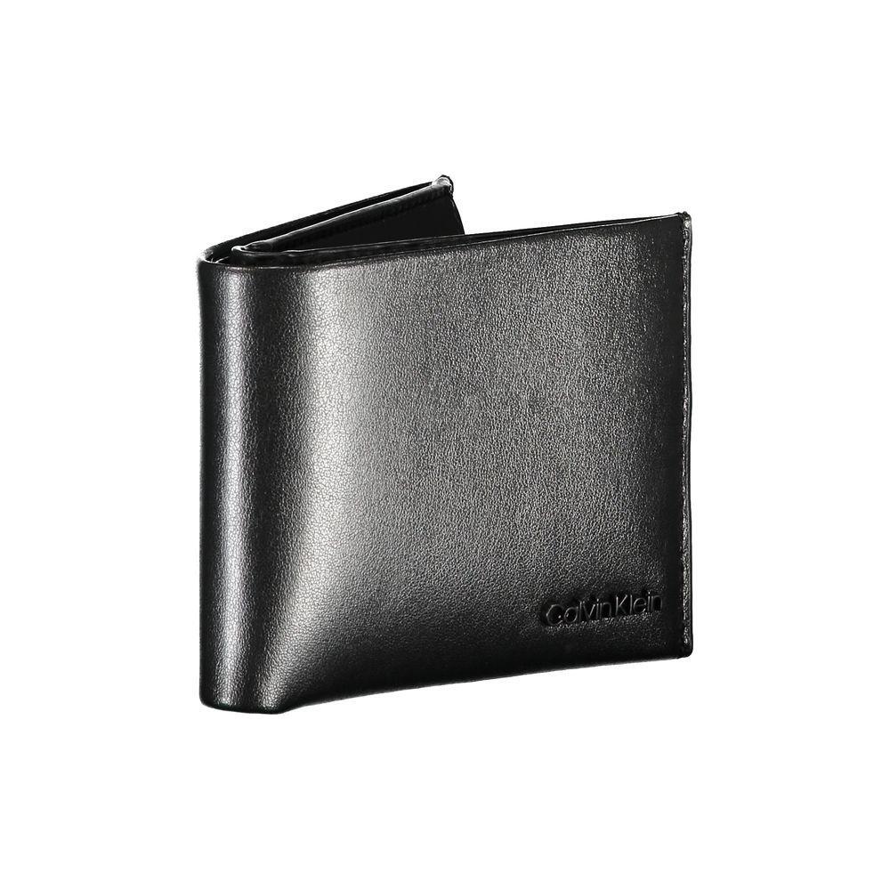 Calvin Klein Elegant Black Leather Dual-Compartment Wallet CA-26045