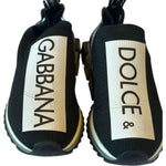 Dolce & Gabbana Black White Slip On Sorrento Sneakers Shoes MV6861#2-38.5