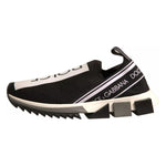 Dolce & Gabbana Black White Slip On Sorrento Sneakers Shoes MV6861#2-38.5