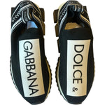 Dolce & Gabbana Black White Slip On Sorrento Sneakers Shoes MV6861#2-38.5