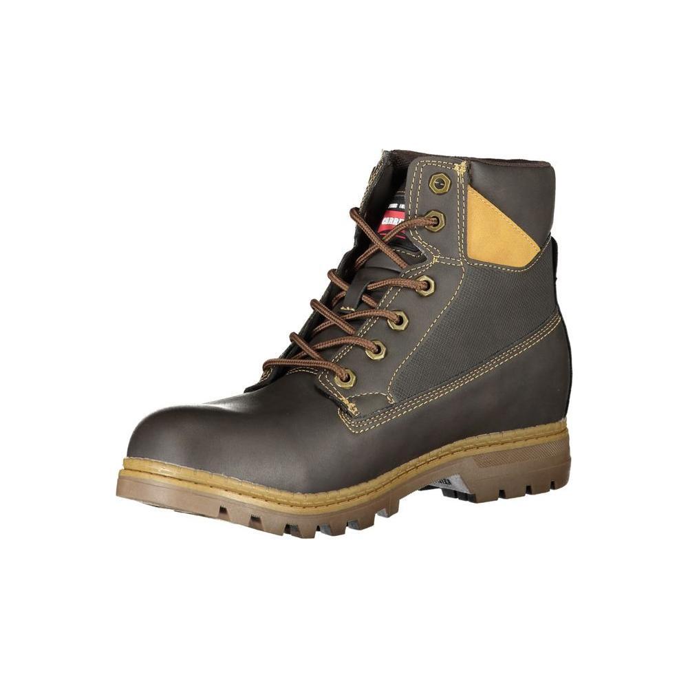 Carrera Rugged Brown Lace-Up Boots with Contrast Details 1728,67403481248,Boots - Men - Shoes,Brown,Carrera,EU40/US7,EU41/US8,EU42/US9,EU43/US10,EU44/US11,EU45/US12,EU46,Men,Men - Shoes,New with tags,Shoes CA-25379-EU40/US7