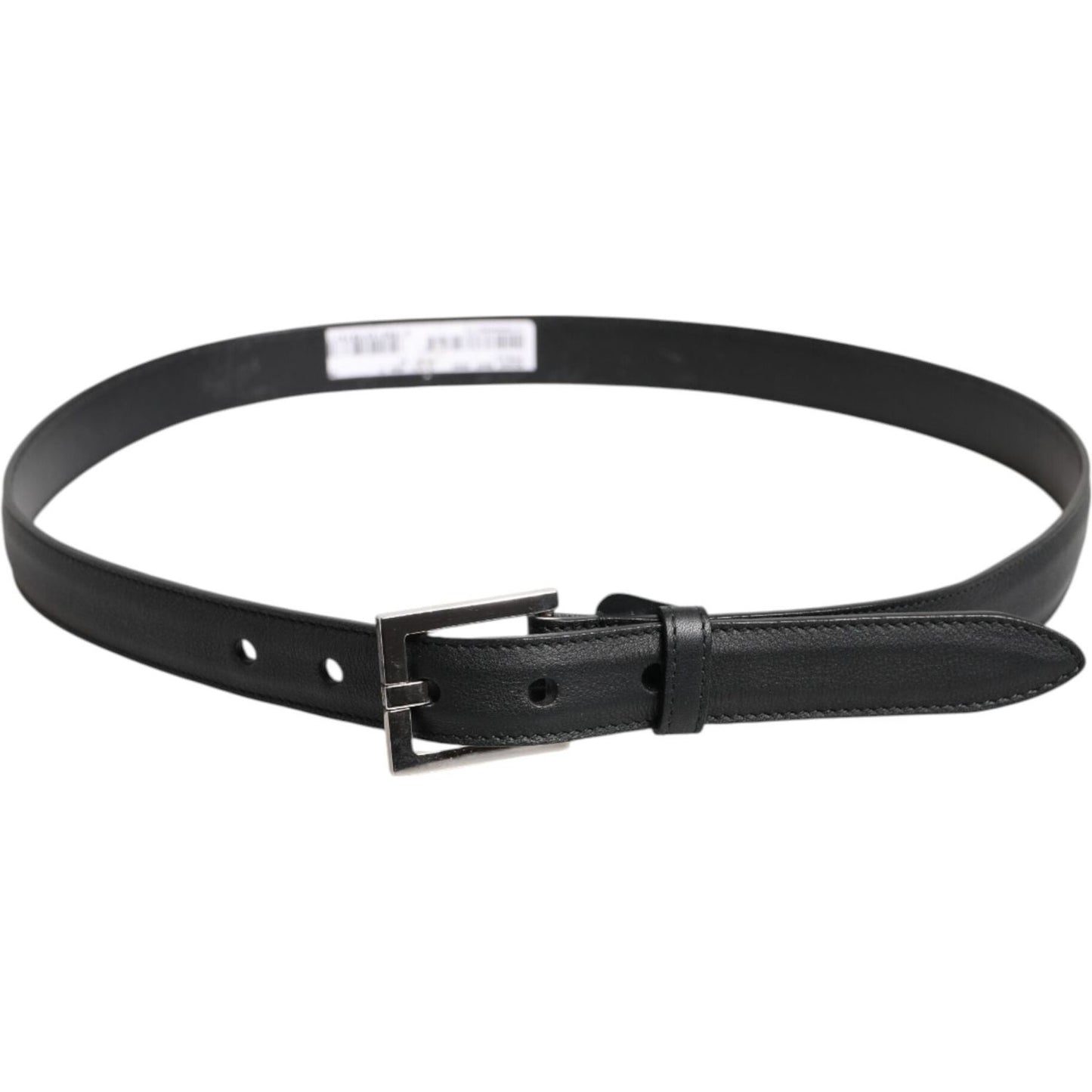 Dolce & Gabbana Black Classic Calfskin Leather Buckle Belt BEL9431-90