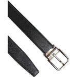 Dolce & Gabbana Black Calf Leather Silver Metal Buckle Belt 1728,67345645728,90 cm / 36 Inches,Accessories,Belts - Men - Accessories,Black,Dolce & Gabbana,Material: 100% Calf Leather,Men,Men - Accessories,New with tags BEL9448-90