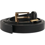 Dolce & Gabbana Black Double Strap Leather Gold Buckle Belt 115 cm / 46 Inches,1728,67345645728,Accessories,Belts - Men - Accessories,Black,Dolce & Gabbana,Material: Leather,Men,Men - Accessories,New with tags BEL9449-115