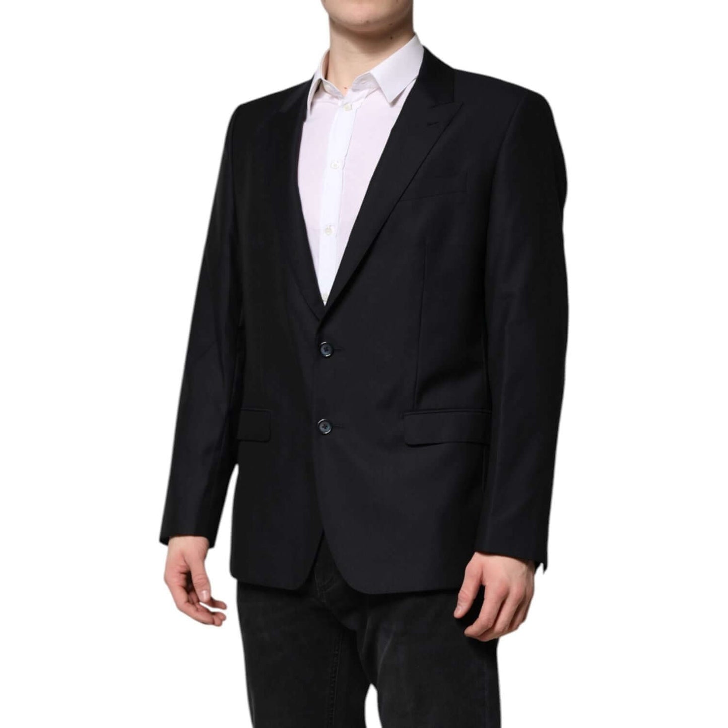 Dolce & Gabbana Dark Blue MARTINI Wool Blazer Coat Jacket KOS2341-52