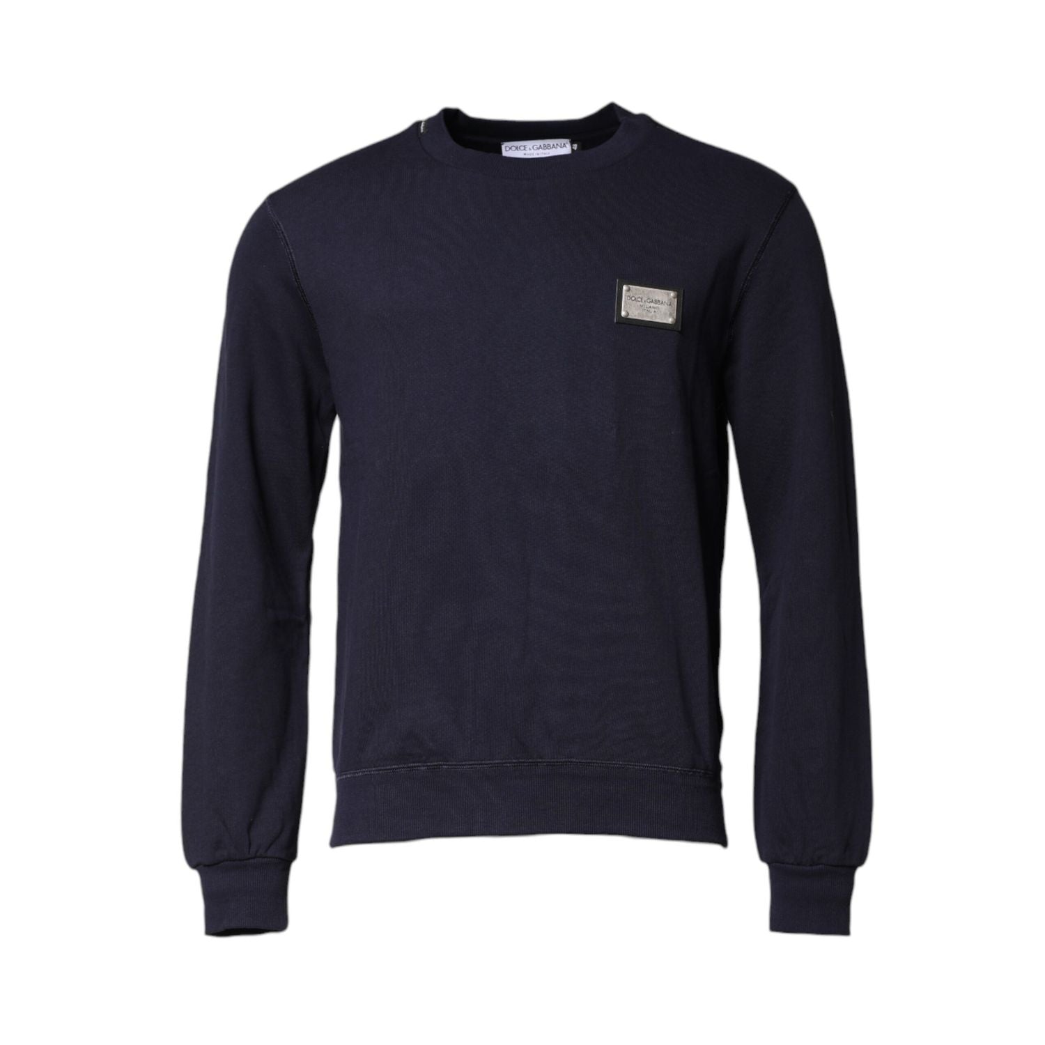 Dolce & Gabbana Dark Blue Logo Crew Neck Pullover Sweater