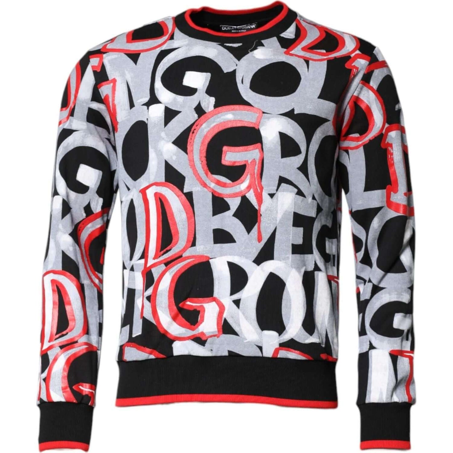 Dolce & Gabbana Multicolor Logo Monogram Crew Neck Sweater TSH90587-46