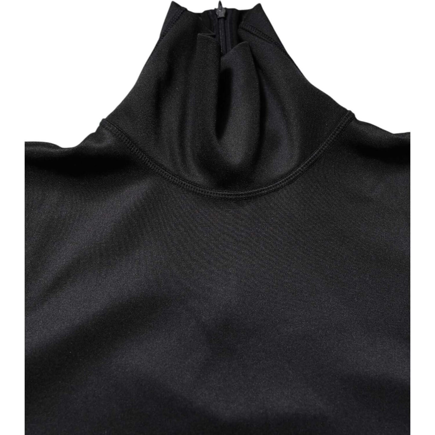 Dolce & Gabbana Black Polyester Turtleneck Pullover Sweater TSH90601-48