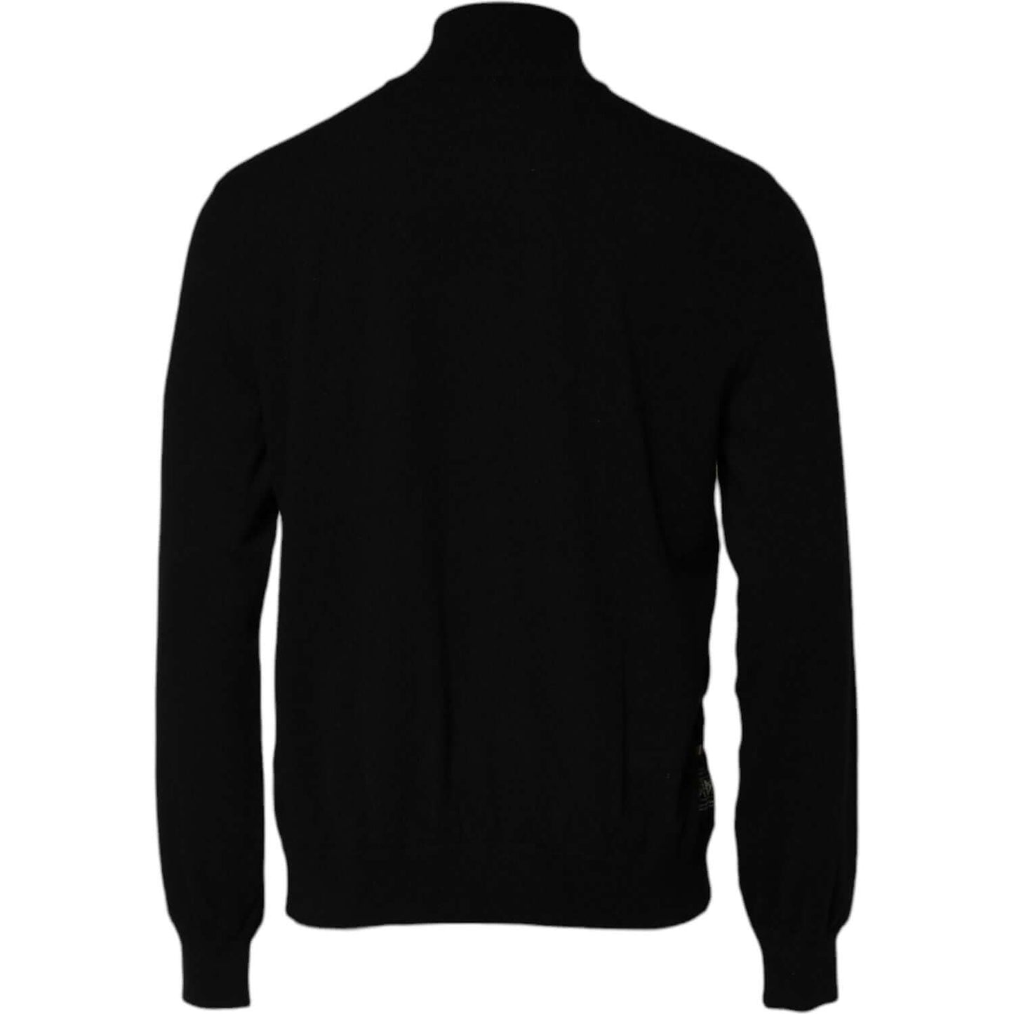 Dolce & Gabbana Black White Bandana Print Full Zip Sweater TSH90603-54