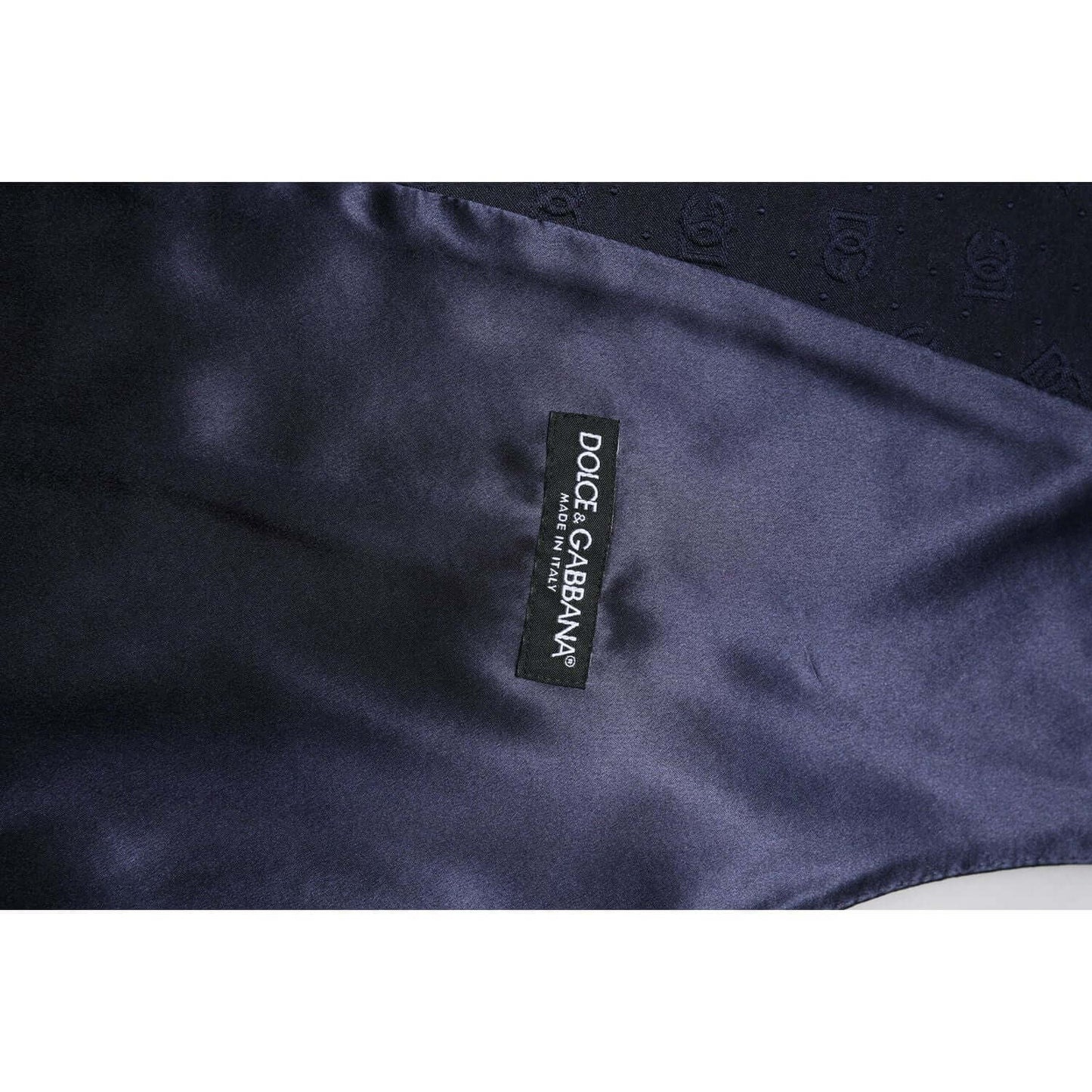 Dolce & Gabbana Dark Blue Logo Wool Formal Men Waistcoat Vest TSH90460-48