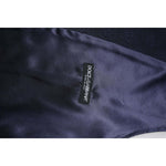 Dolce & Gabbana Dark Blue Logo Wool Formal Men Waistcoat Vest TSH90460-48