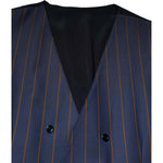 Dolce & Gabbana Blue Stripes Wool Formal Men Waistcoat Vest TSH90464-52