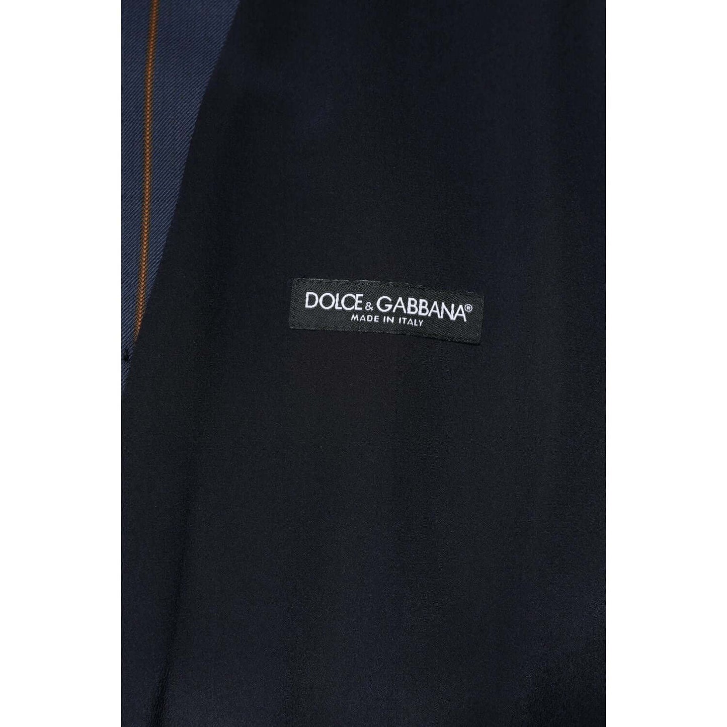 Dolce & Gabbana Blue Stripes Wool Formal Men Waistcoat Vest TSH90464-52