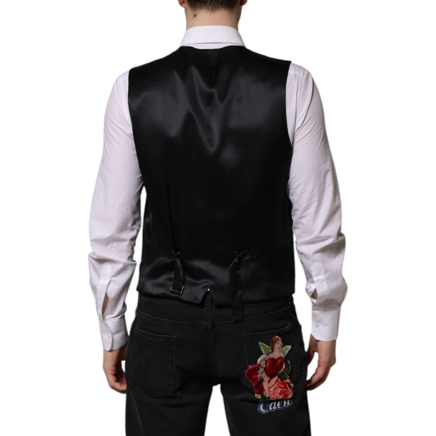Dolce & Gabbana Dark Brown Dress Formal Men Waistcoat Vest TSH90465-50