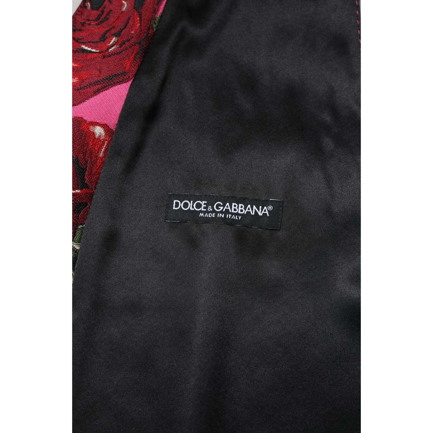 Dolce & Gabbana Pink Floral Satin Formal Men Waistcoat Vest TSH90470-50