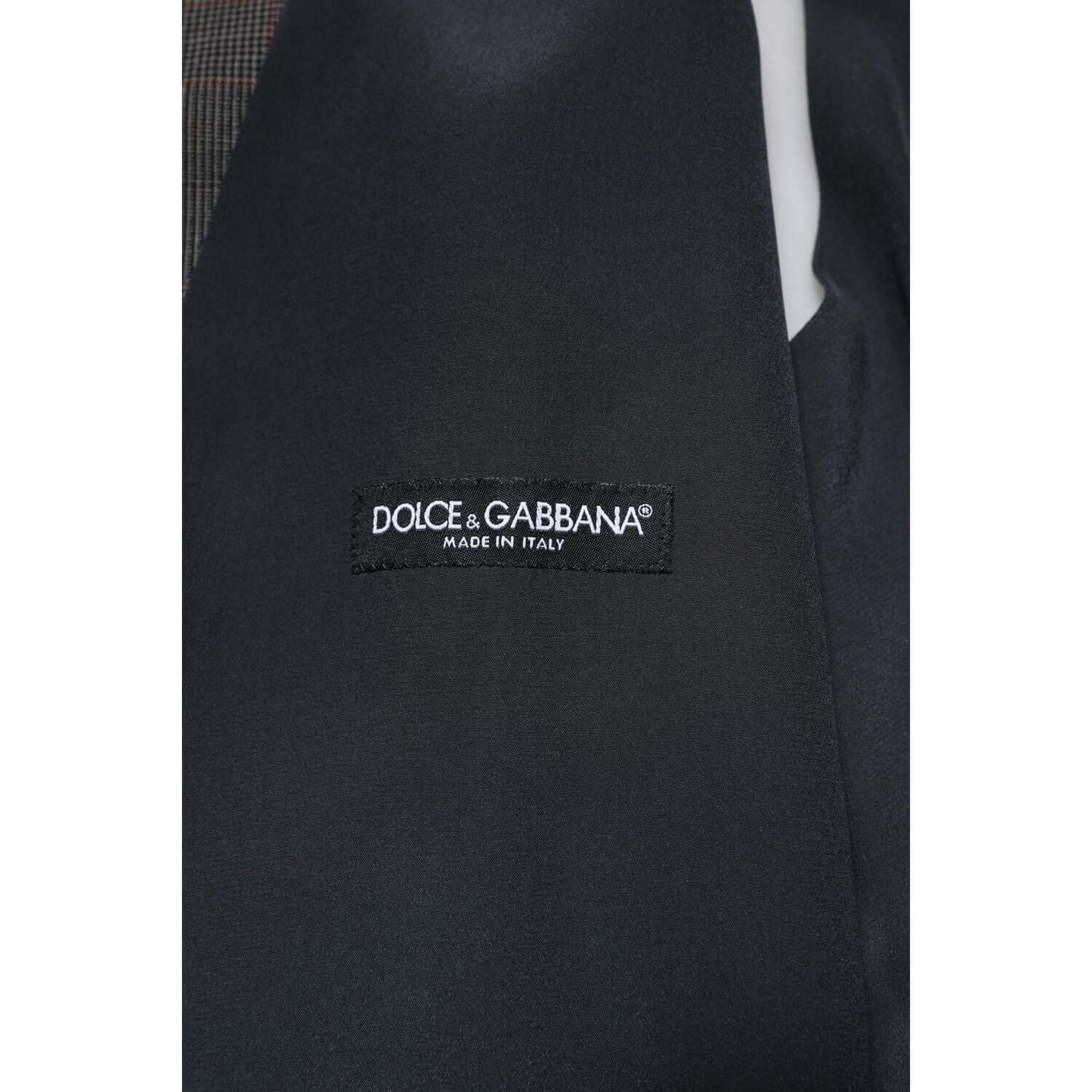 Dolce & Gabbana Gray Plaid Wool Formal Dress Waistcoat Vest TSH90474-44