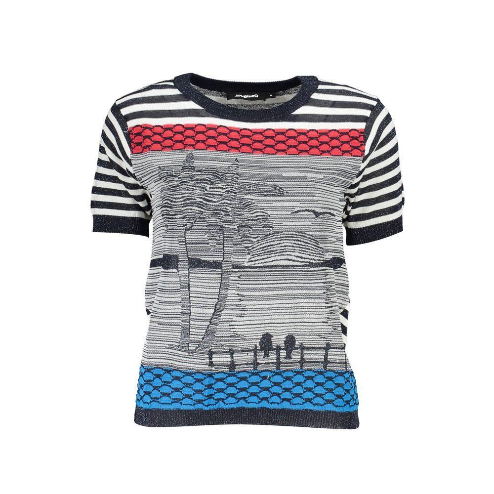 Desigual Blue Cotton Women Sweater DE-37532-M