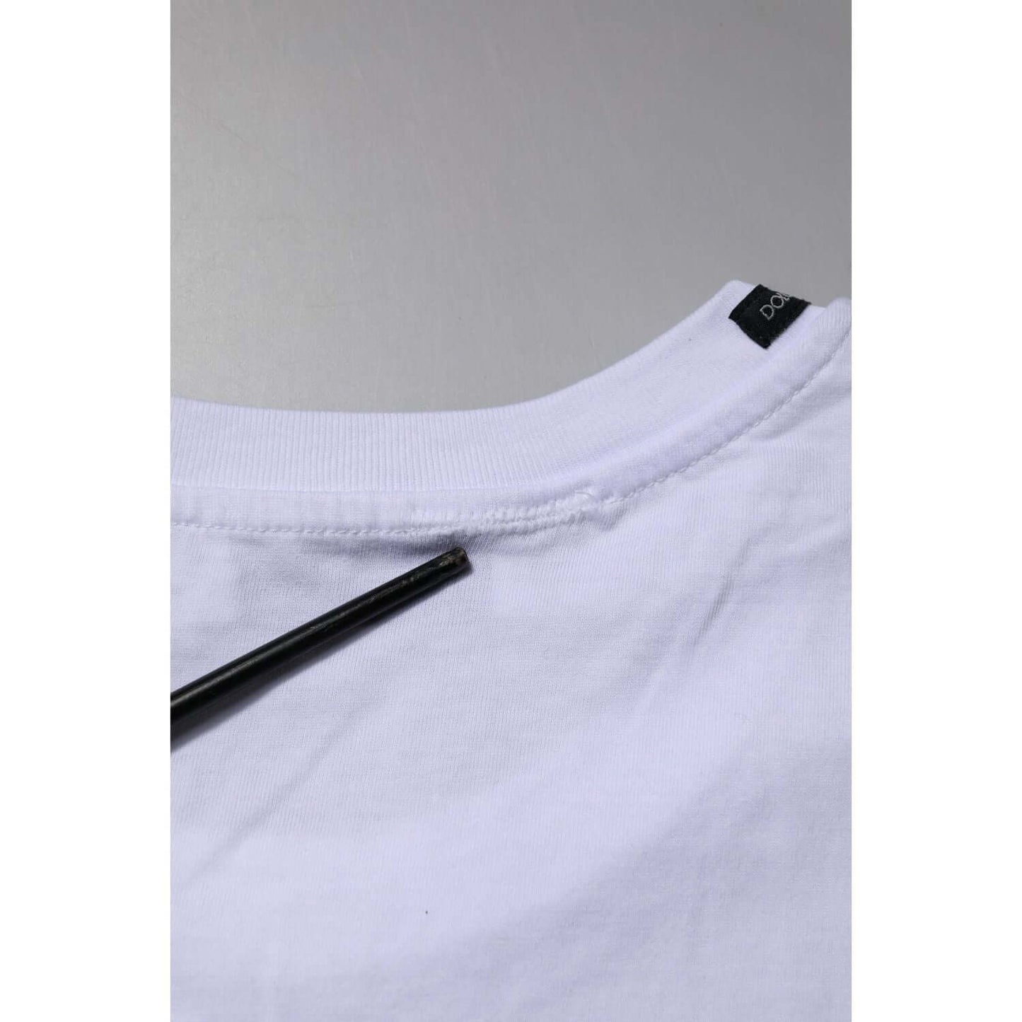 Dolce & Gabbana White Cotton Short Sleeves Crew Neck T-shirt TSH90607-50