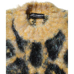 Dolce & Gabbana Multicolor Leopard Mohair Crew Neck Sweater TSH90442-36