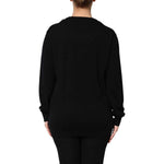 Dolce & Gabbana Black Cashmere Crystal Embellished Sweater TSH90484-36