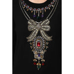 Dolce & Gabbana Black Cashmere Crystal Embellished Sweater TSH90484-36