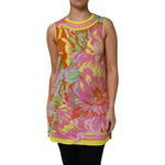 Dolce & Gabbana Multicolor Floral Round Neck Sleeveless Top TSH87593-40