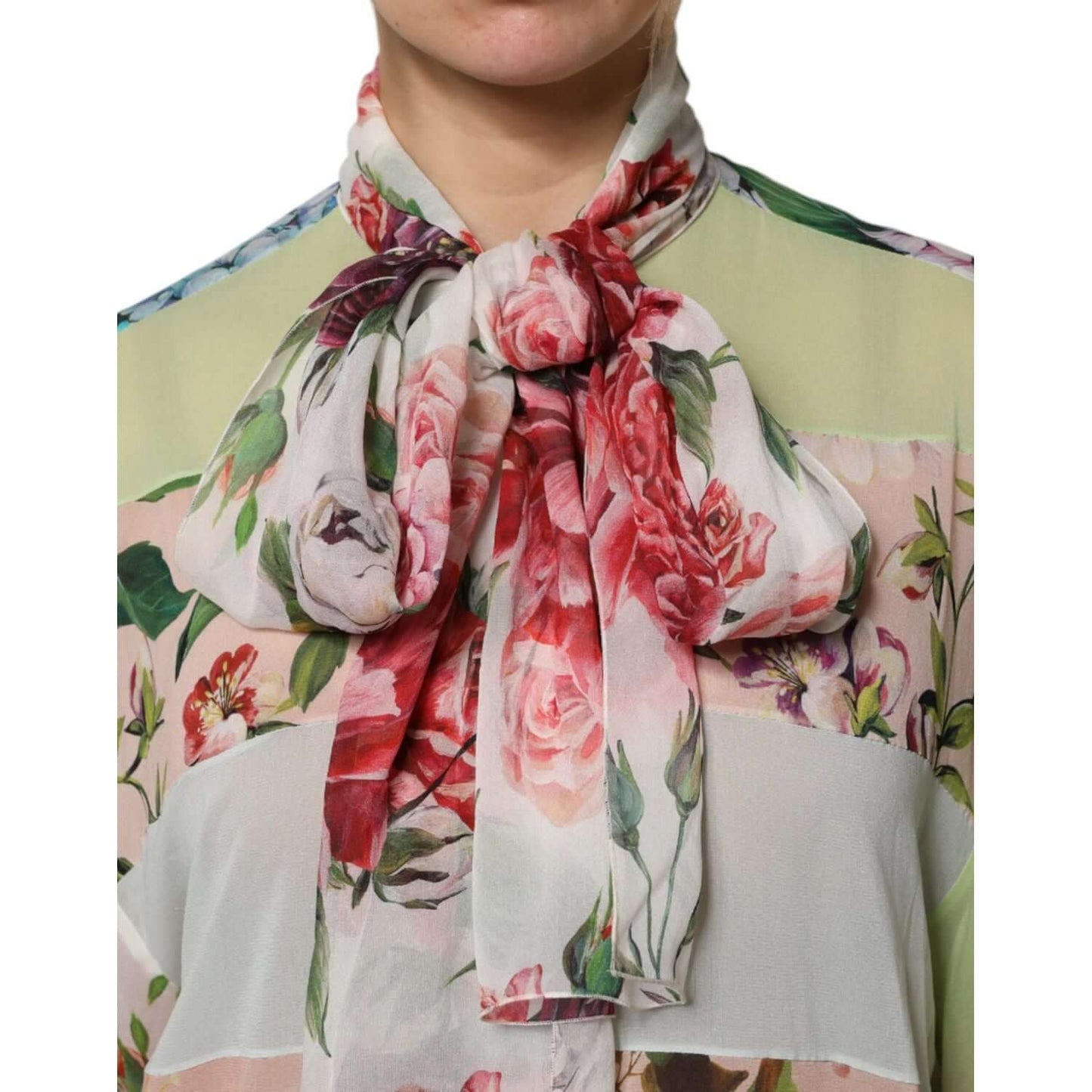 Dolce & Gabbana Multicolor Floral Patchwork Long Sleeves Top TSH87600-42