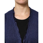 Ballantyne Dark Blue Long Sleeves Overcoat Cardigan Sweater TSH87624-42