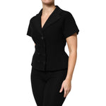 Dolce & Gabbana Black Wool Double Breasted Coat Jacket 1728,67345645728,Black,Clothing,Dolce & Gabbana,IT38 | XS,IT40|S,IT42|M,IT44 | L,Jackets & Coats - Women - Clothing,Material: 86% Virgin Wool 9% Nylon 5% Elastane,New with tags,Women,Women - Clothing