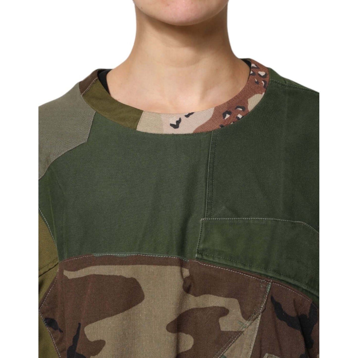 Dolce & Gabbana Multicolor Camouflage Oversized Top T-shirt TSH87632-46