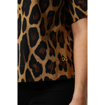 Dolce & Gabbana Brown Leopard Short Sleeve Collared Polo Top TSH878619-44