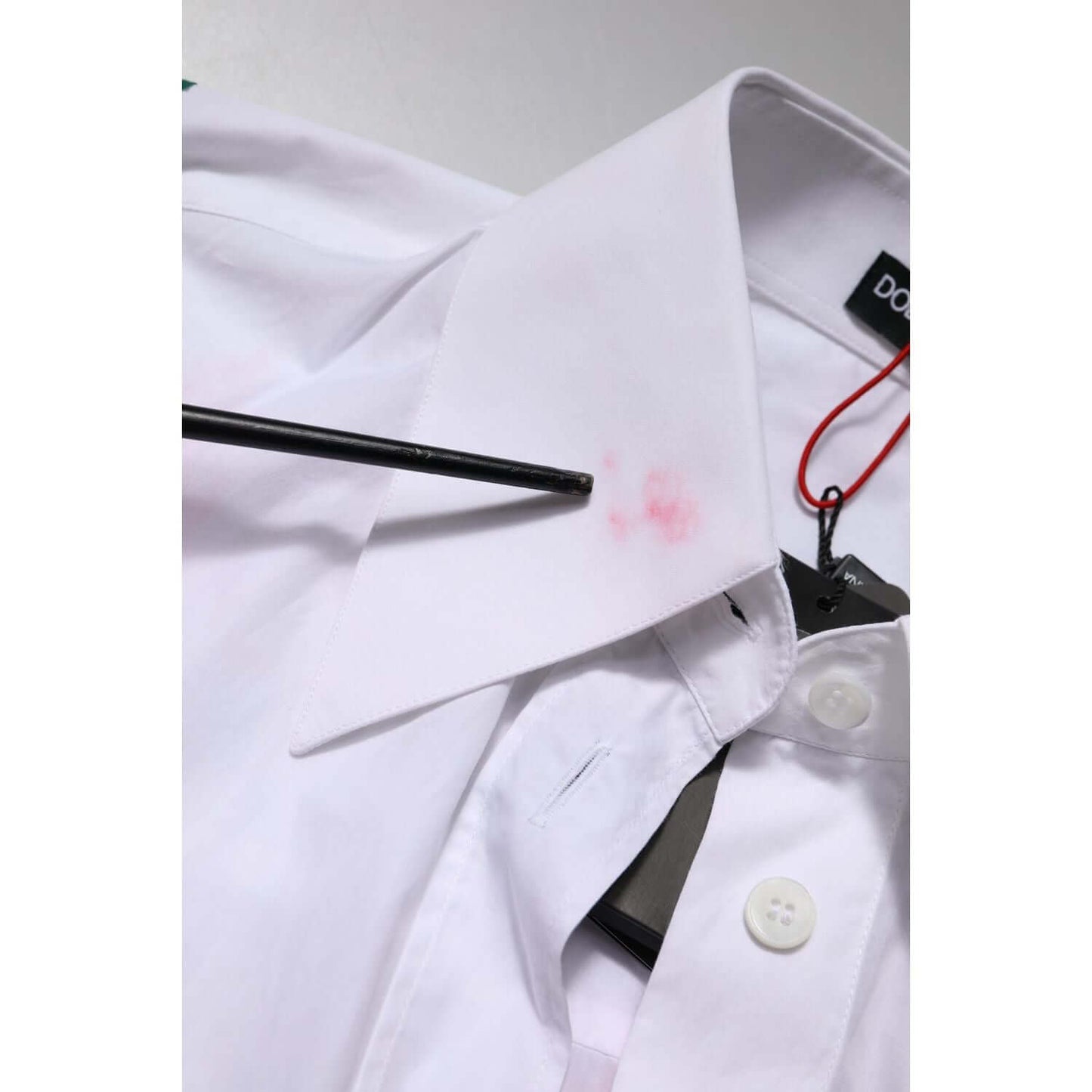 Dolce & Gabbana White Cotton Floral Appliques Dress Shirt Top TSH878627-42