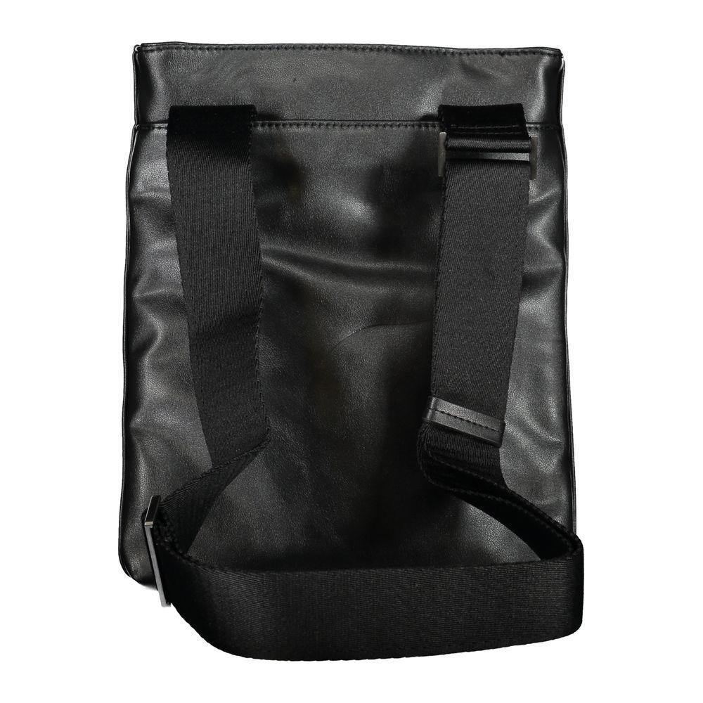Calvin Klein Sleek Black Shoulder Bag with Contrast Details CA-27493