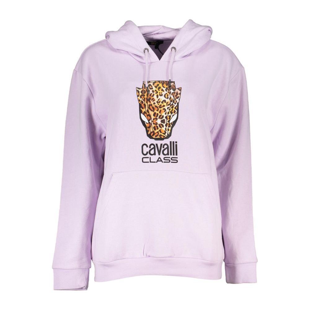 Cavalli Class Purple Cotton Sweater CA-28853-L