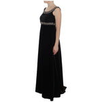Dolce & Gabbana Brown Velvet Crystal Sheath Gown Dress NOC10135-1