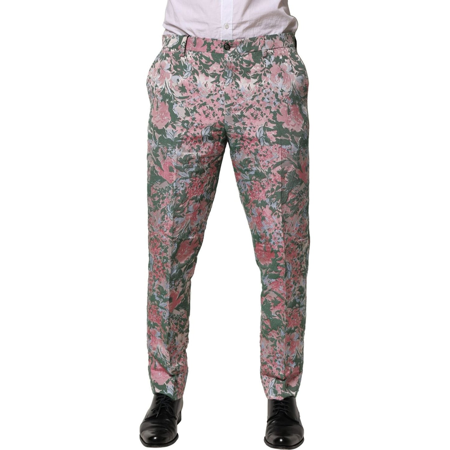 Dolce & Gabbana Multicolor Floral Jacquard Pants PAN76434-44