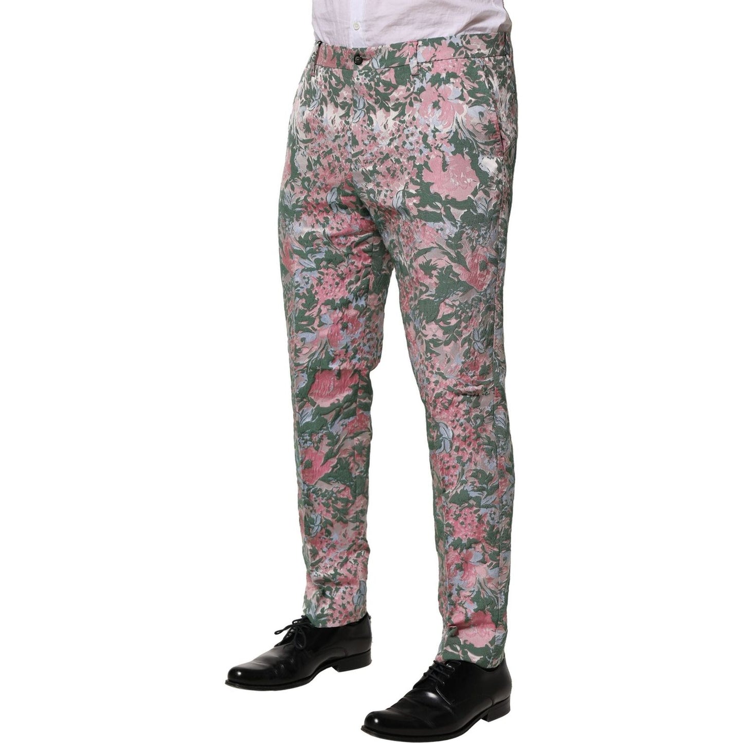 Dolce & Gabbana Multicolor Floral Jacquard Pants PAN76434-44