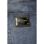 Dolce & Gabbana Blue Washed Tattered Cotton Men Jeans PAN76449-46