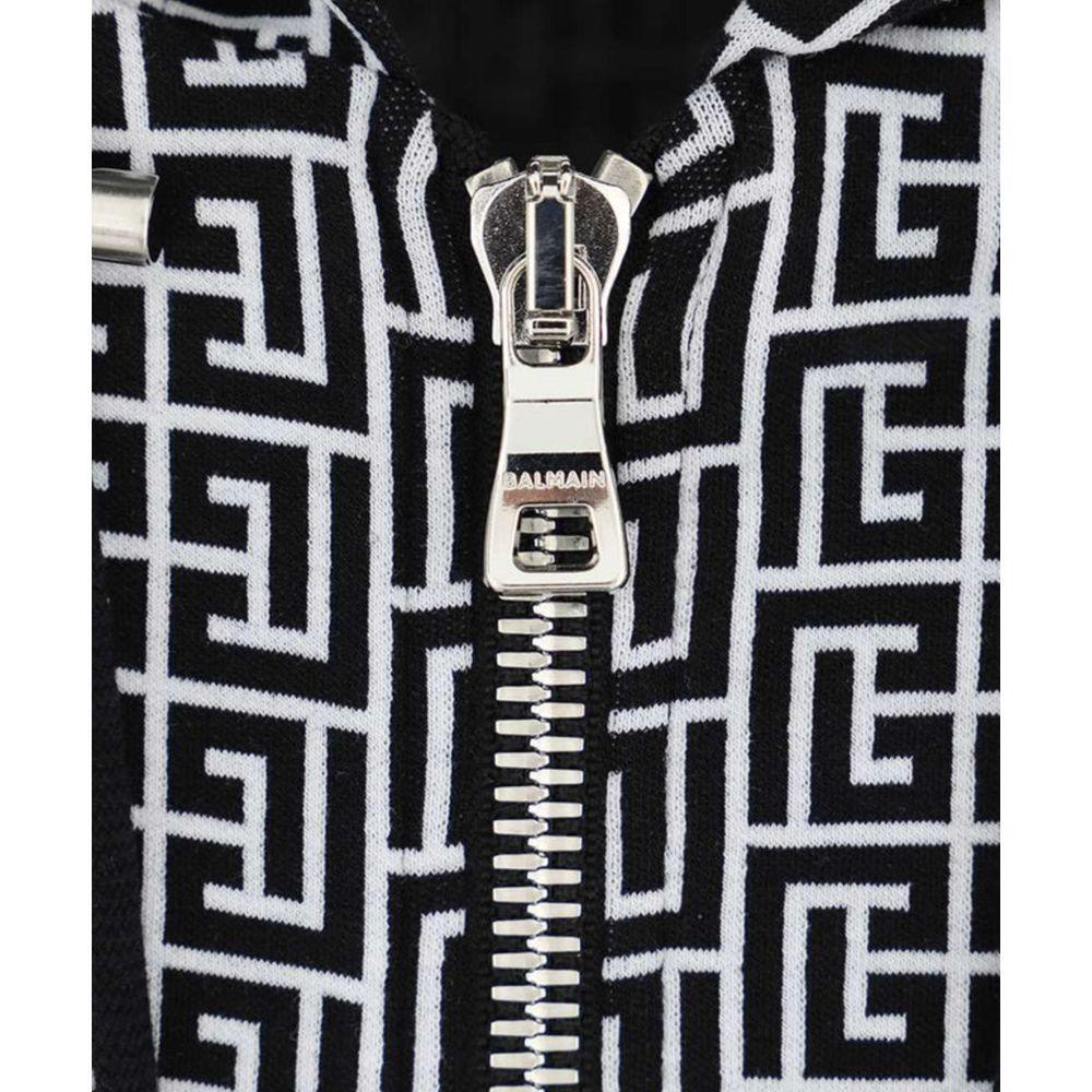 Balmain Black Cotton Sweater BA-15448-M