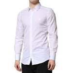 Dolce & Gabbana White GOLD Long Sleeves Men Dress Formal Shirt TSH906702-38