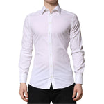 Dolce & Gabbana White GOLD Long Sleeves Men Dress Formal Shirt TSH906708-38