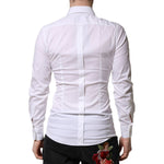 Dolce & Gabbana White GOLD Long Sleeves Men Dress Formal Shirt TSH906708-38
