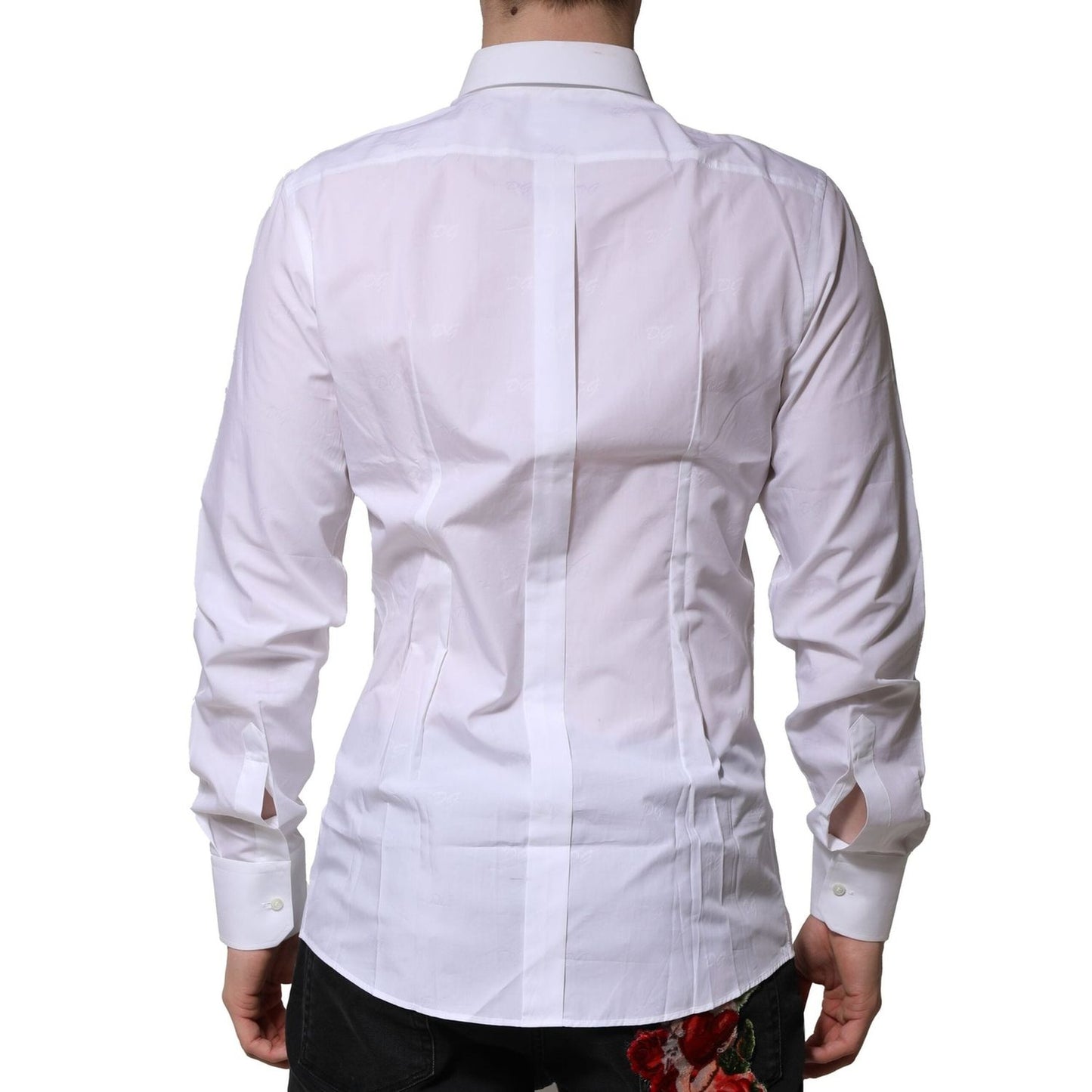 Dolce & Gabbana White GOLD Long Sleeves Dress Formal Shirt TSH906719-39