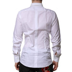 Dolce & Gabbana White GOLD Long Sleeves Dress Formal Shirt TSH906719-39