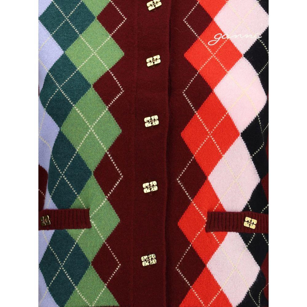 Ganni Check Cardigan GA-K2532730-L