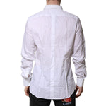 Dolce & Gabbana White GOLD Long Sleeves Dress Formal Shirt TSH906777-43