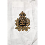 Dolce & Gabbana White DG Crown Embellish Dress Formal Shirt TSH906795-37